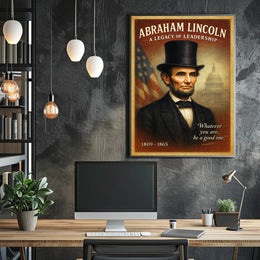 Abraham Lincoln A Legacy of Leadership Poster PosterGoat