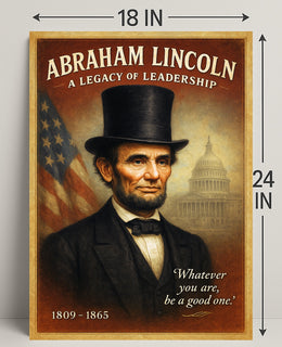 Abraham Lincoln A Legacy of Leadership Poster PosterGoat