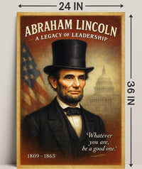 Abraham Lincoln A Legacy of Leadership Poster PosterGoat