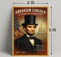 Abraham Lincoln A Legacy of Leadership Poster PosterGoat