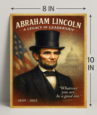 Abraham Lincoln A Legacy of Leadership Poster PosterGoat