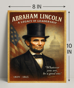 Abraham Lincoln A Legacy of Leadership Poster PosterGoat