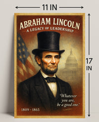Abraham Lincoln A Legacy of Leadership Poster PosterGoat