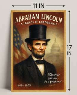 Abraham Lincoln A Legacy of Leadership Poster PosterGoat