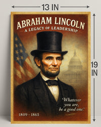 Abraham Lincoln A Legacy of Leadership Poster PosterGoat