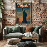 Abraham Lincoln A Tribute to Diversity, Freedom, and Unity Poster PosterGoat