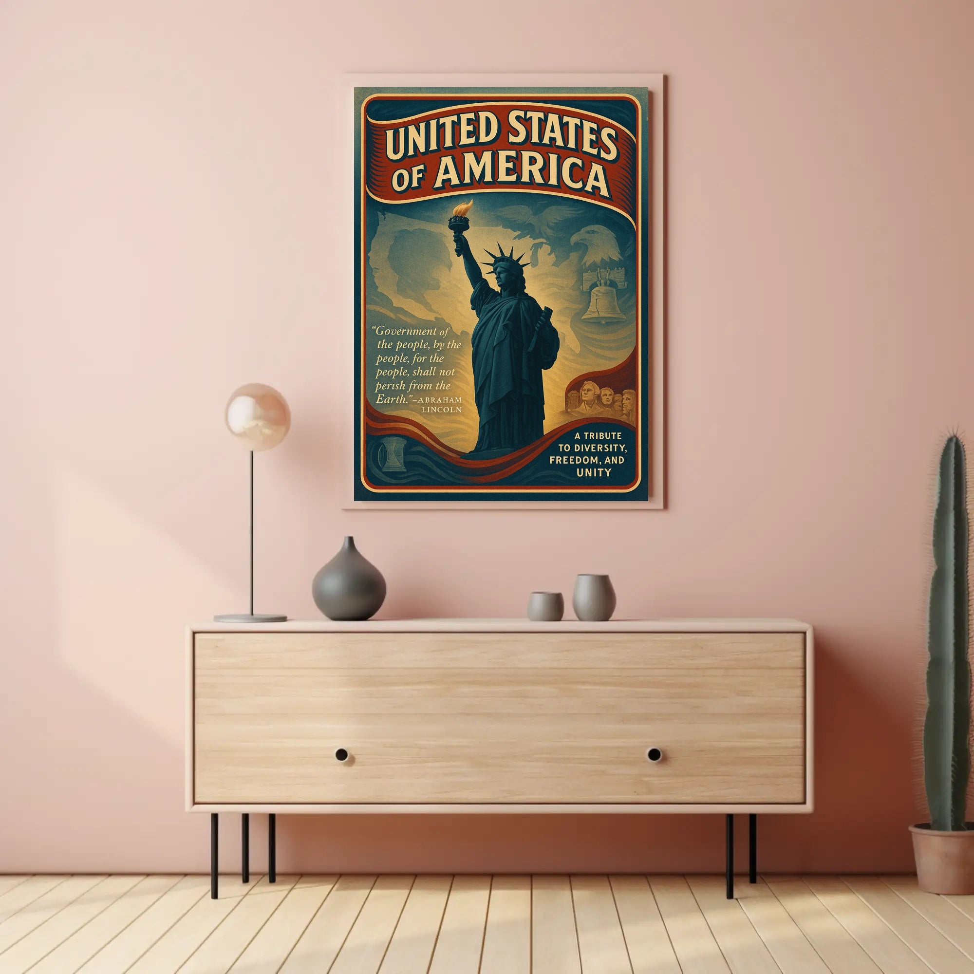 Abraham Lincoln A Tribute to Freedom Poster PosterGoat