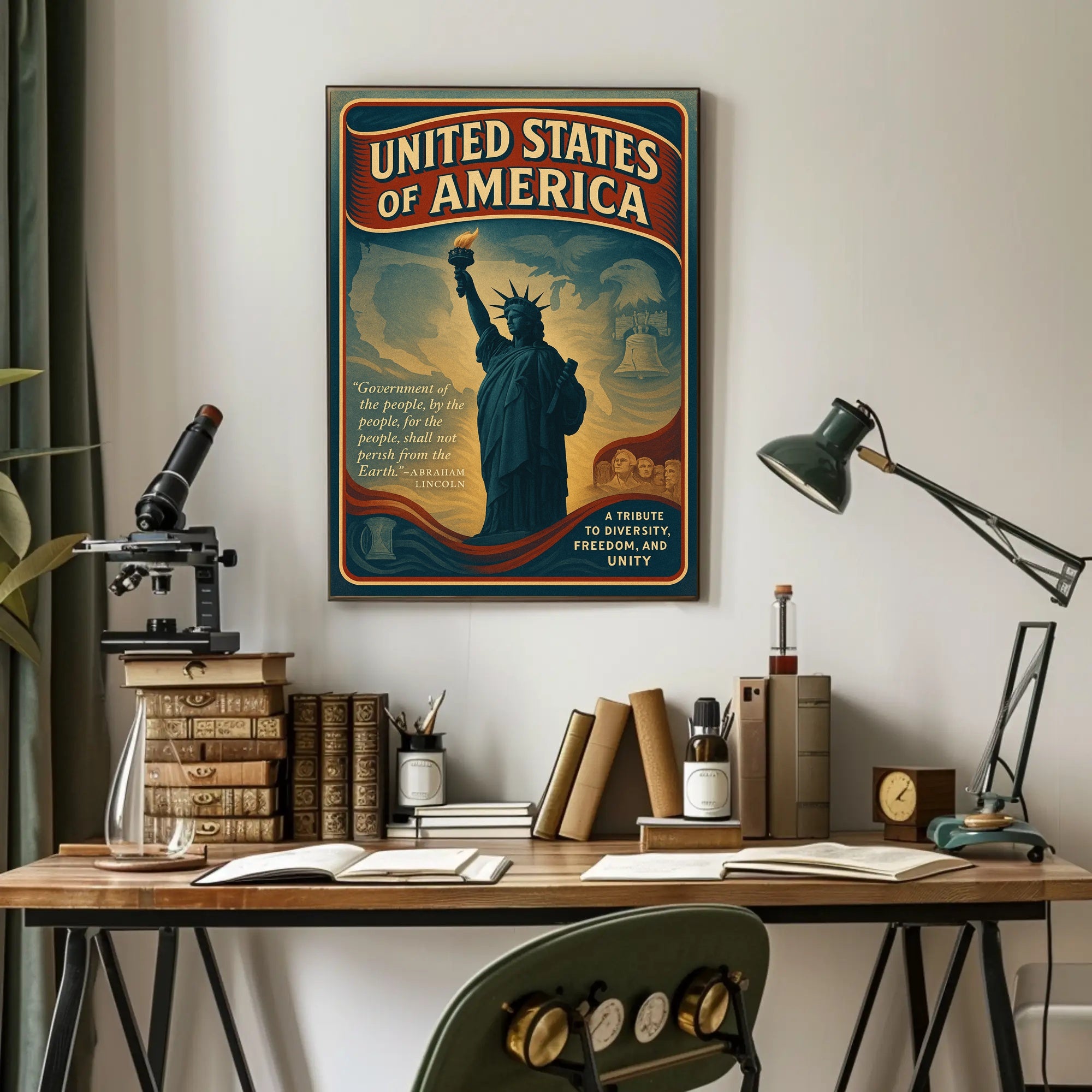 Abraham Lincoln A Tribute to Freedom Poster PosterGoat