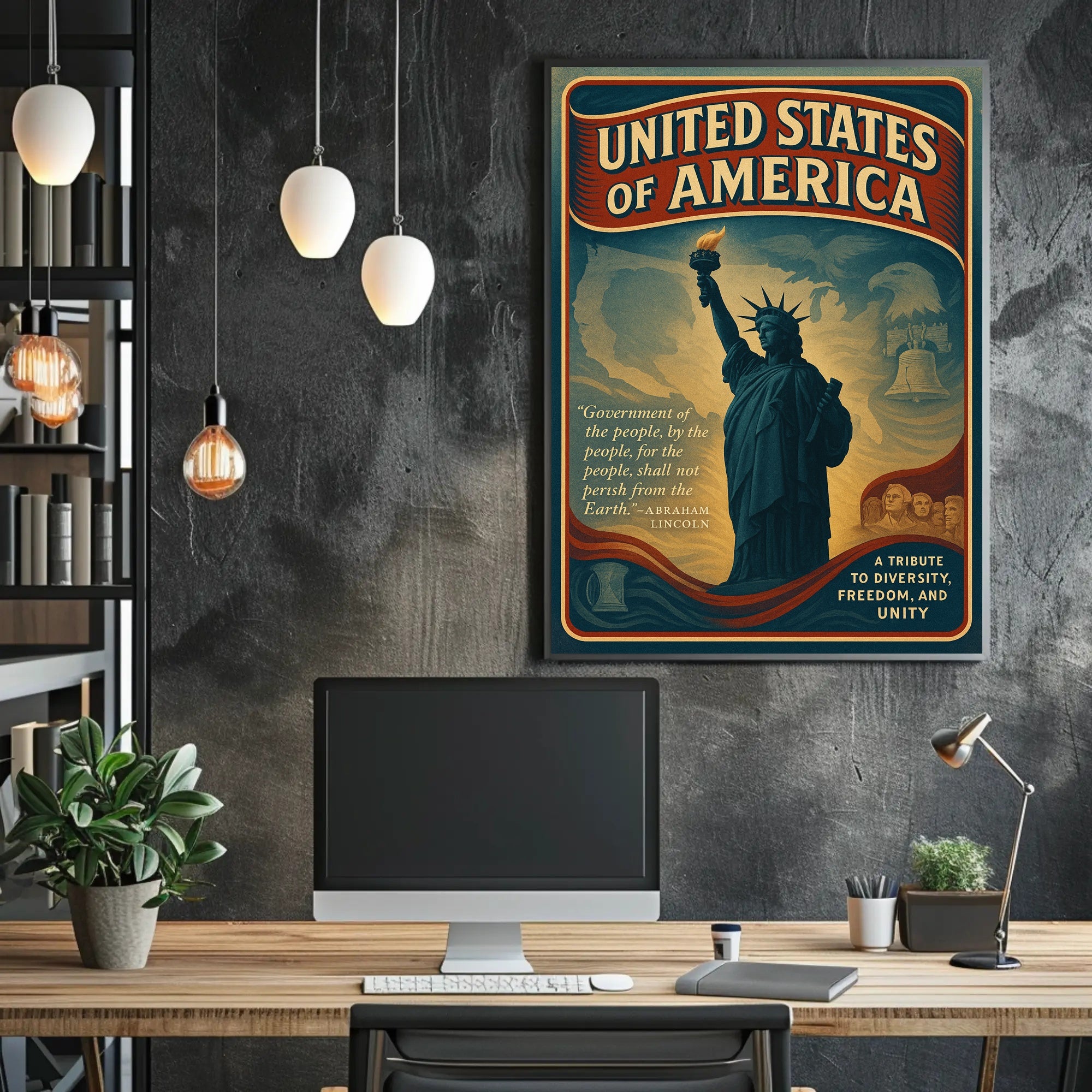 Abraham Lincoln A Tribute to Freedom Poster PosterGoat