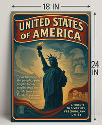 Abraham Lincoln A Tribute to Freedom Poster PosterGoat