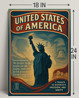 Abraham Lincoln A Tribute to Freedom Poster PosterGoat