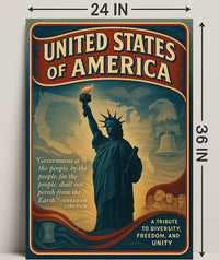 Abraham Lincoln A Tribute to Freedom Poster PosterGoat