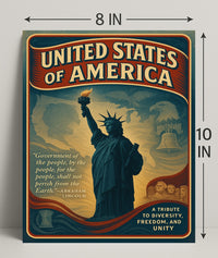 Abraham Lincoln A Tribute to Freedom Poster PosterGoat