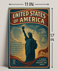 Abraham Lincoln A Tribute to Freedom Poster PosterGoat