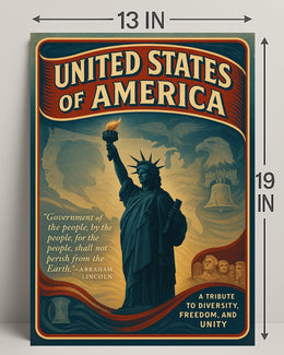 Abraham Lincoln A Tribute to Freedom Poster PosterGoat