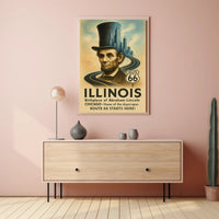 Abraham Lincoln And Illinois Poster PosterGoat