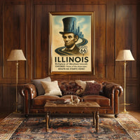 Abraham Lincoln And Illinois Poster PosterGoat