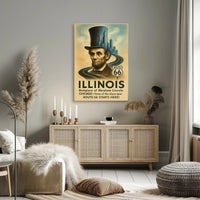 Abraham Lincoln And Illinois Poster PosterGoat