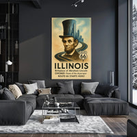 Abraham Lincoln And Illinois Poster PosterGoat