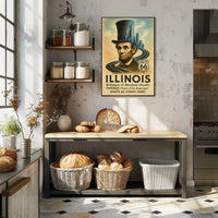 Abraham Lincoln And Illinois Poster PosterGoat