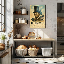 Abraham Lincoln And Illinois Poster PosterGoat