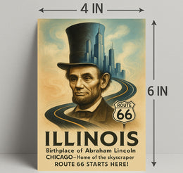 Abraham Lincoln And Illinois Poster PosterGoat