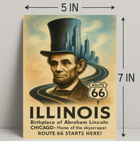 Abraham Lincoln And Illinois Poster PosterGoat