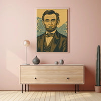 Abraham Lincoln Artistic Portrait Poster PosterGoat