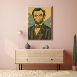 Abraham Lincoln Artistic Portrait Poster PosterGoat