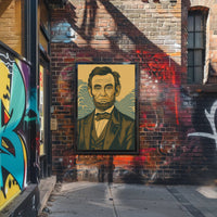 Abraham Lincoln Artistic Portrait Poster PosterGoat