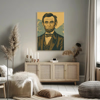 Abraham Lincoln Artistic Portrait Poster PosterGoat