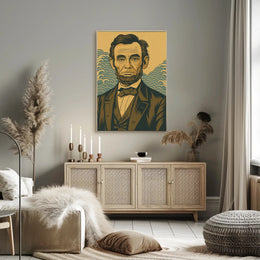 Abraham Lincoln Artistic Portrait Poster PosterGoat