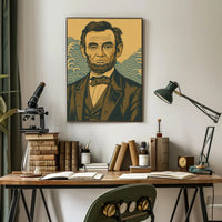 Abraham Lincoln Artistic Portrait Poster PosterGoat