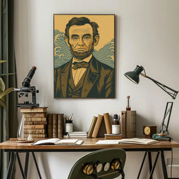 Abraham Lincoln Artistic Portrait Poster PosterGoat