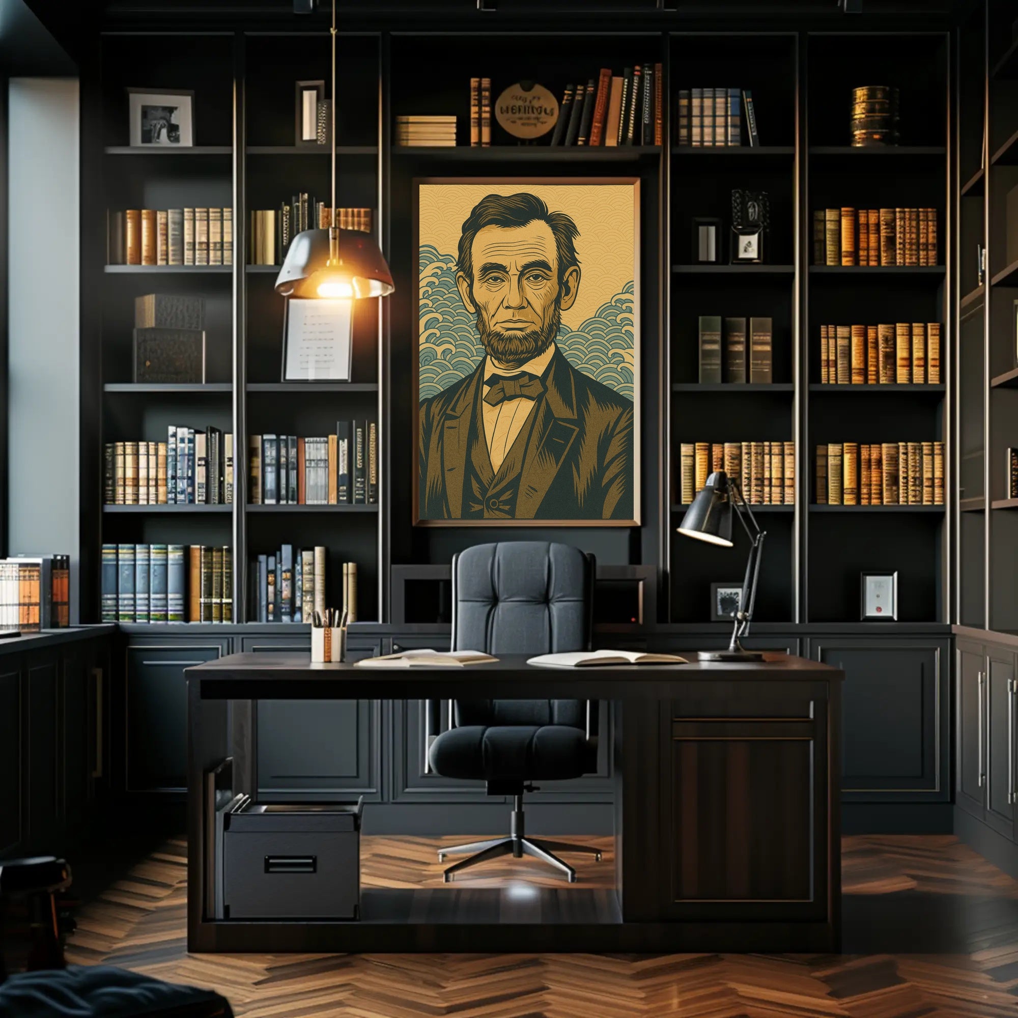 Abraham Lincoln Artistic Portrait Poster PosterGoat