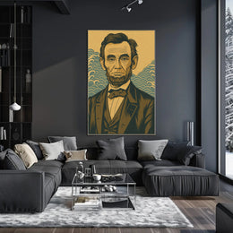 Abraham Lincoln Artistic Portrait Poster PosterGoat