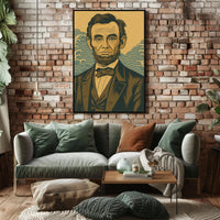Abraham Lincoln Artistic Portrait Poster PosterGoat