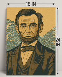 Abraham Lincoln Artistic Portrait Poster PosterGoat