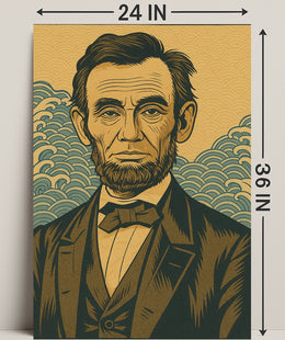 Abraham Lincoln Artistic Portrait Poster PosterGoat