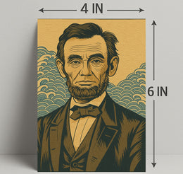 Abraham Lincoln Artistic Portrait Poster PosterGoat