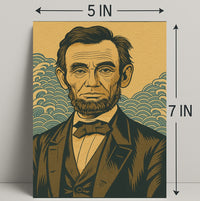 Abraham Lincoln Artistic Portrait Poster PosterGoat