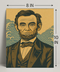 Abraham Lincoln Artistic Portrait Poster PosterGoat