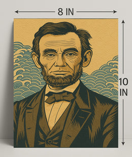 Abraham Lincoln Artistic Portrait Poster PosterGoat