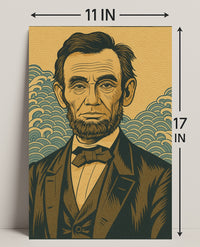 Abraham Lincoln Artistic Portrait Poster PosterGoat