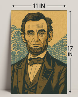 Abraham Lincoln Artistic Portrait Poster PosterGoat