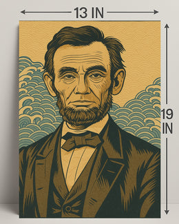 Abraham Lincoln Artistic Portrait Poster PosterGoat
