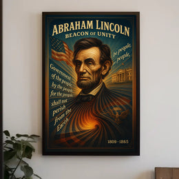 Abraham Lincoln Beacon of Unity Poster PosterGoat