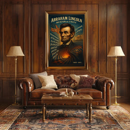 Abraham Lincoln Beacon of Unity Poster PosterGoat