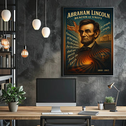 Abraham Lincoln Beacon of Unity Poster PosterGoat