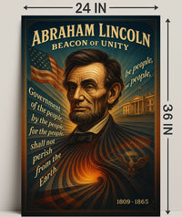 Abraham Lincoln Beacon of Unity Poster PosterGoat